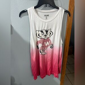 Tailgate University of Wisconsin Badgers Ombré Tanktop Women's Size Small
